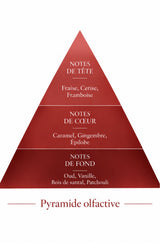 Pyramide olfactive de la recharge 50 ml Luma Rouge — inspiration Mula Mula Rouge, Le Comptoir des Fragrances