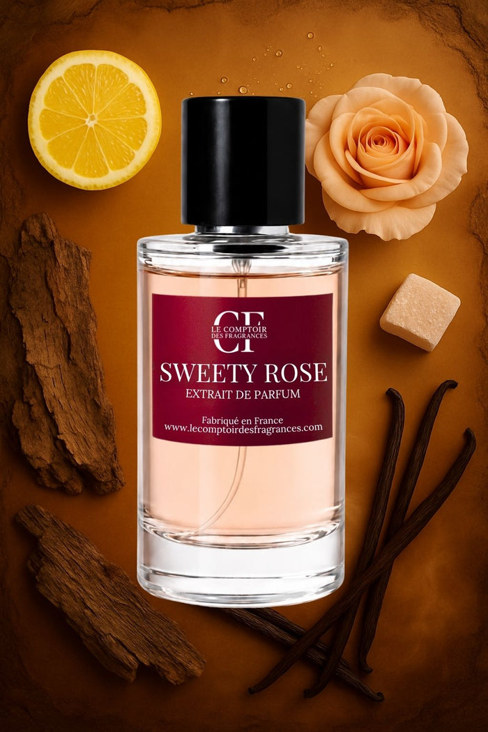 Parfum d'inspiration Rose Vanille Mancera - flacon Sweety Rose, Le Comptoir des Fragrances